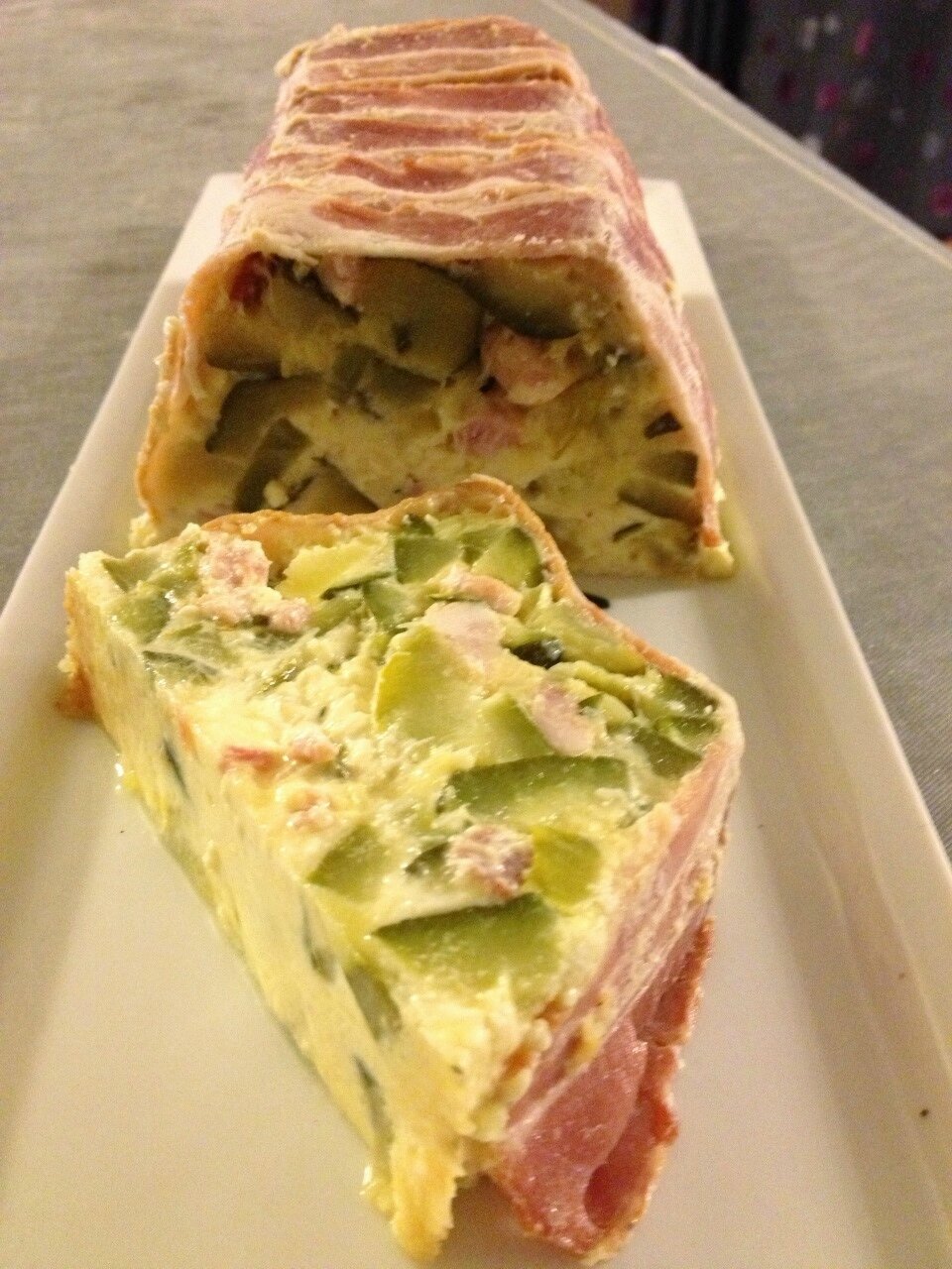Terrine de courgettes au lard Quand super maman cuisine...