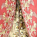 Waistcoat and frockcoat, detail of suit, 1775-80, british