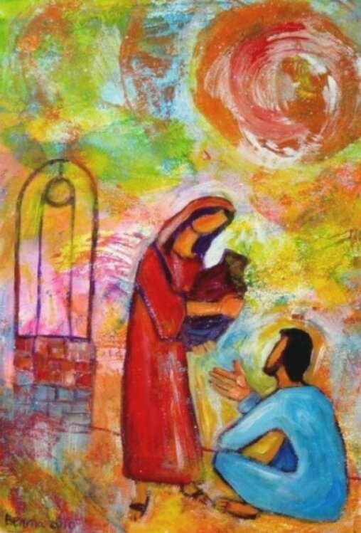 Jn4, la Samaritaine et Jésus, berna Lopez