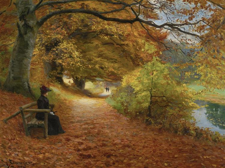 h-a-brendekilde-a-wooded-path-in-autumn-1902