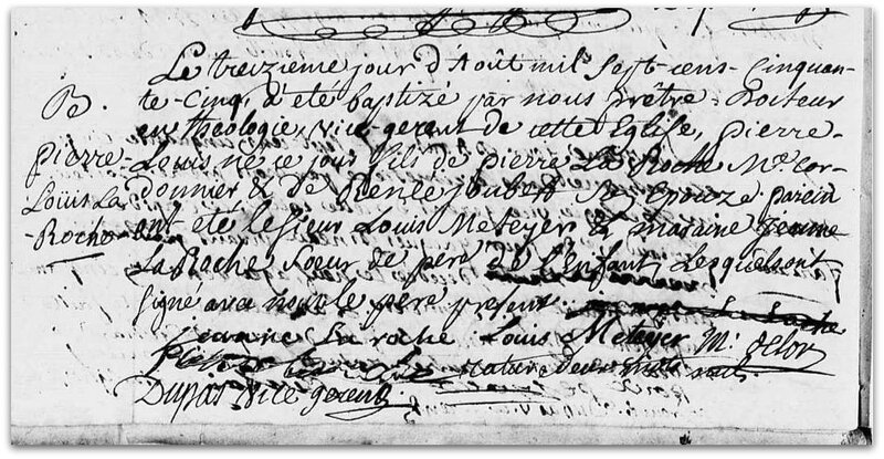 baptême 1755 z