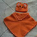Ensemble poncho/bonnet