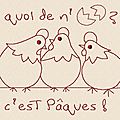 Motif gratuit : poules de pâques - free design : easter chickens