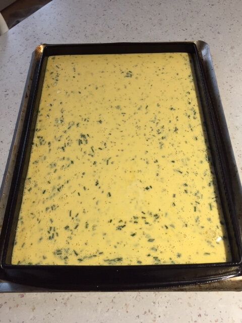 omelette roulée herbes