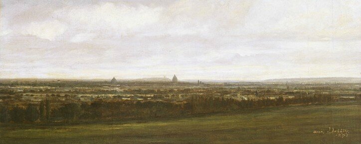 Delatre, vue panoramique de Paris depuis Bicêtre en 1871