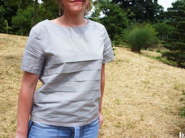 Loose Fitting Pleated T-shirt -lesondesgrelots2