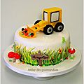 Gâteau tracteur, pour l'anniversaire d'angelo...
