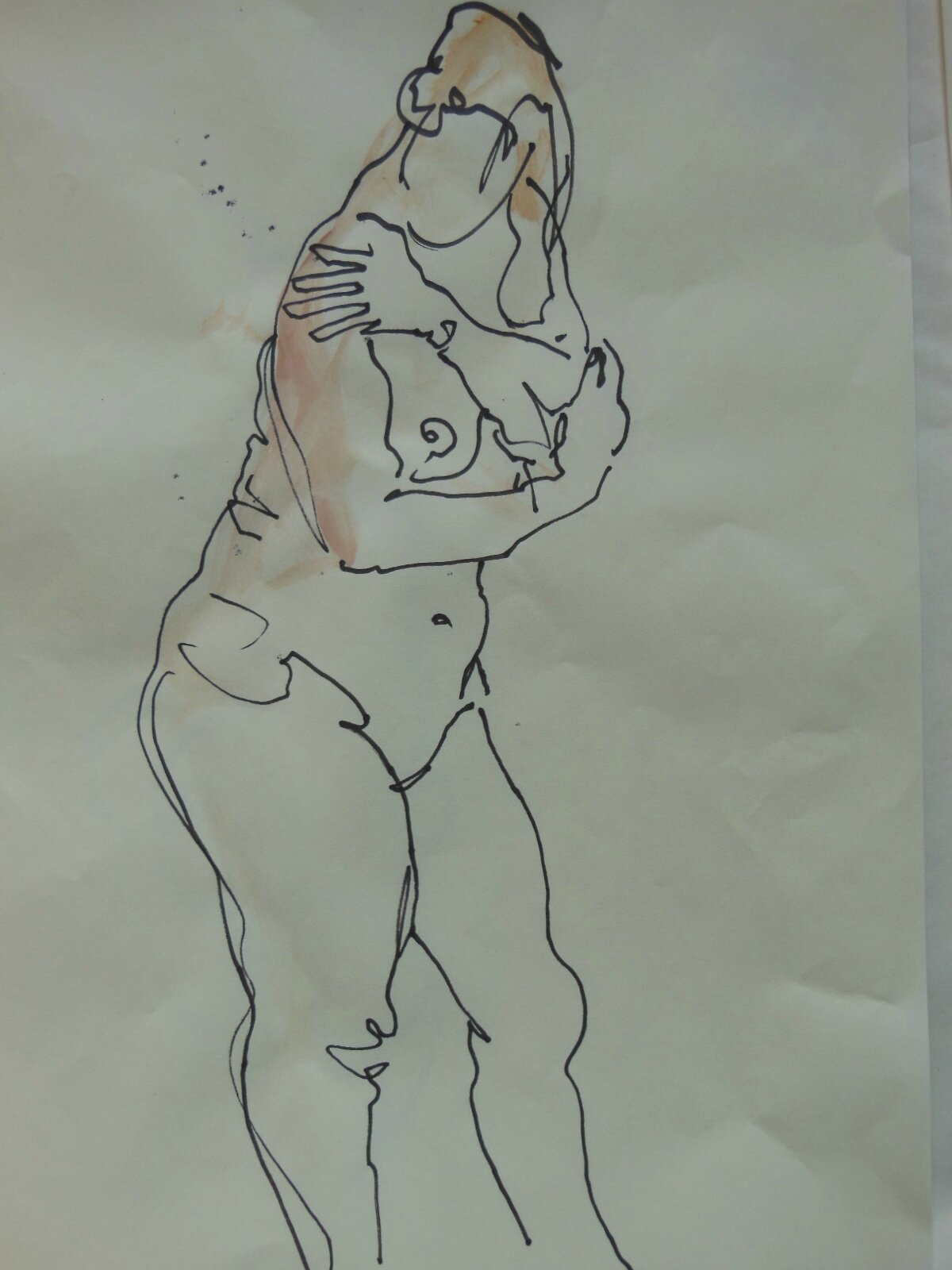 tableau dessin peinture de nus feminin