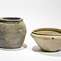 Lot composé d’un pot et d’un bassin, Vietnam, période Hán-Việt, 1°-3° siècle