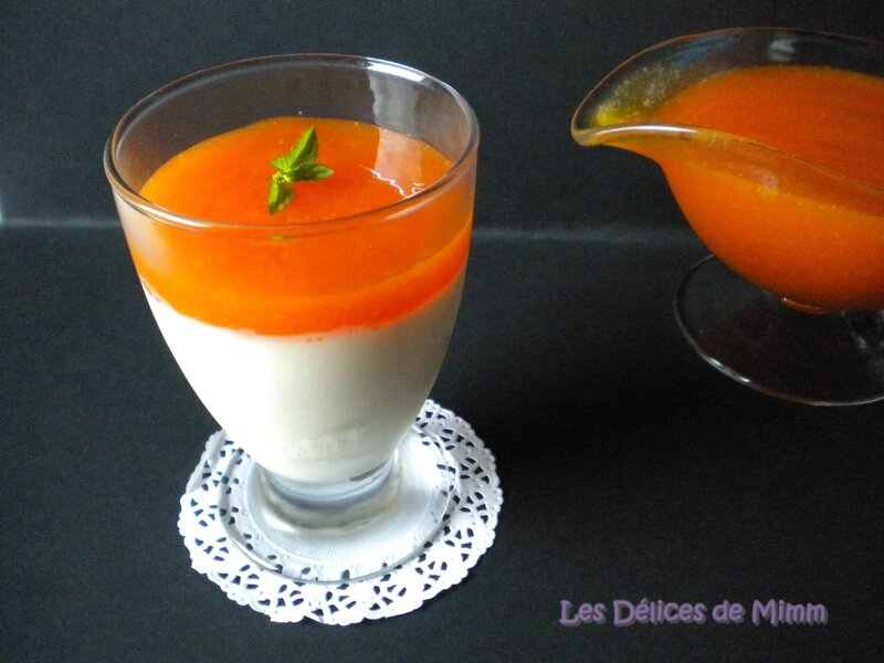 Panna cotta vanillée et son coulis d’abricots 4
