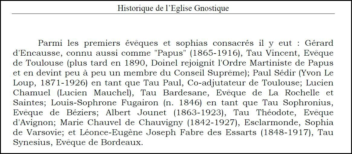 évêques gnostiques