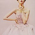 1950- Dovima in Balenciaga by Richard Avedon for Harper’s Bazaar, December.