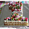 Number cake aux fruits rouges
