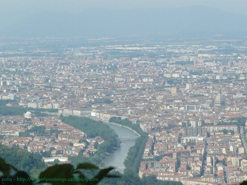 Vue de Turin depuis la basilique Superga