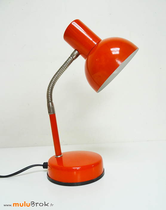 Vintage  LAMPE de BUREAU Cocotte * Orange - muluBrok