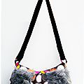 Sac yeti fausse fourrure original coloré pois CrApule FActOry