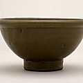 Bowl. stoneware with moulded decoration and celadon glaze. longquan ware. ming dynasty, about ad 1368–1435