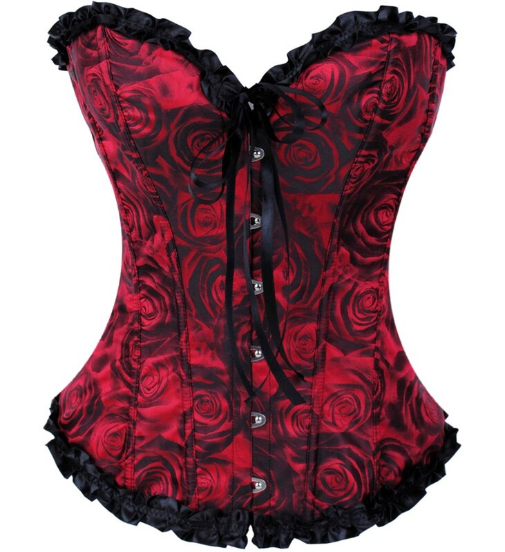 bustier rouge et noir