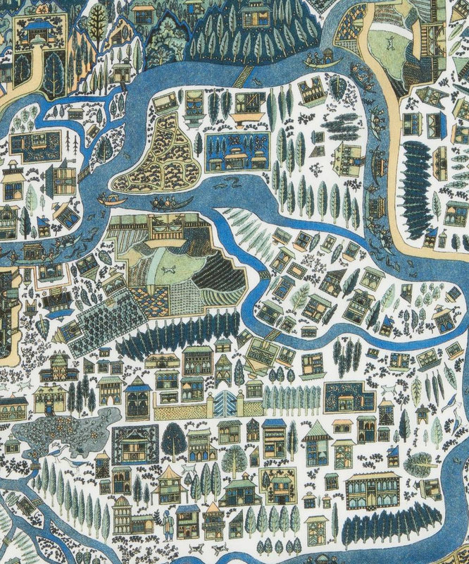 Pattern Map blue