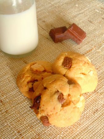 cookies trois chocolats beurre cacahuetes