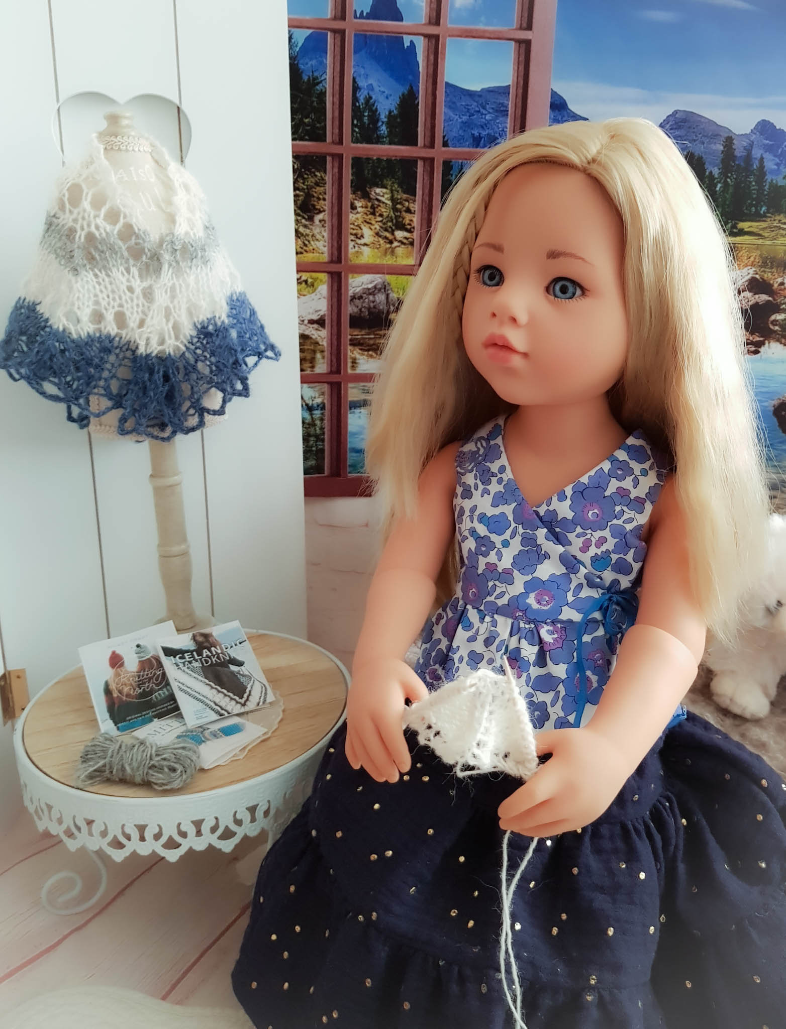 Tricot pour poupée - Modele classique pour l'automne