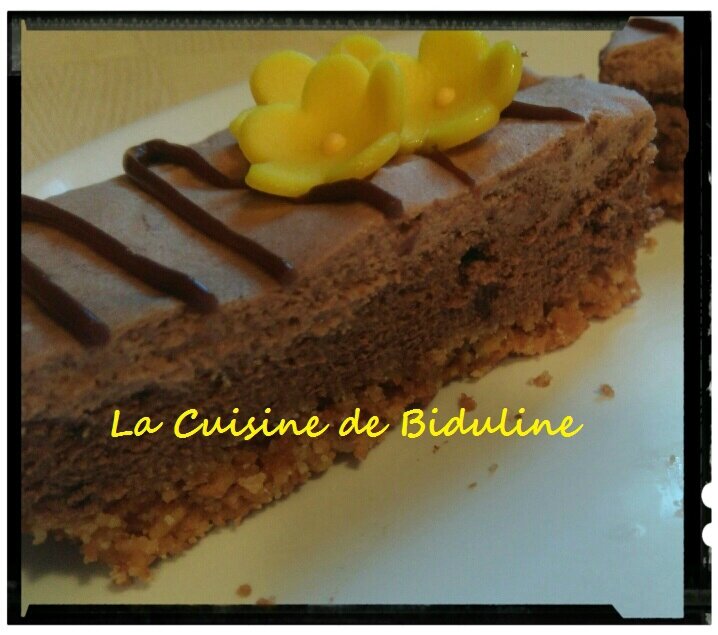 Mon entremet chocolat/caramel - La cuisine de Biduline