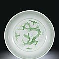 A Green-Enamel 'Dragon' Dish, Mark and Period of Zhengde (1506-1521)
