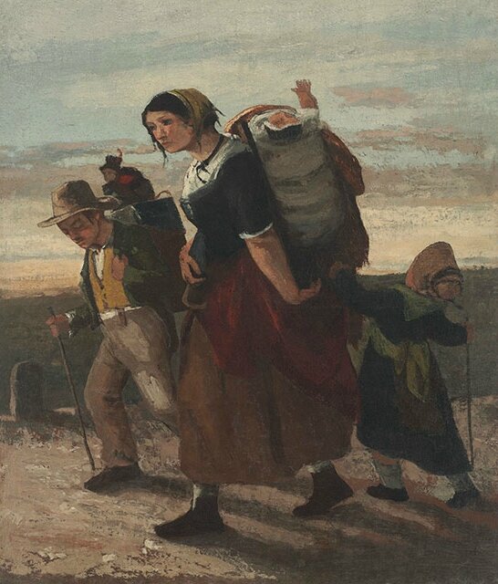 Gustave Courbet (French, 1819-1877), La Bohémienne et ses enfants, oil on canvas