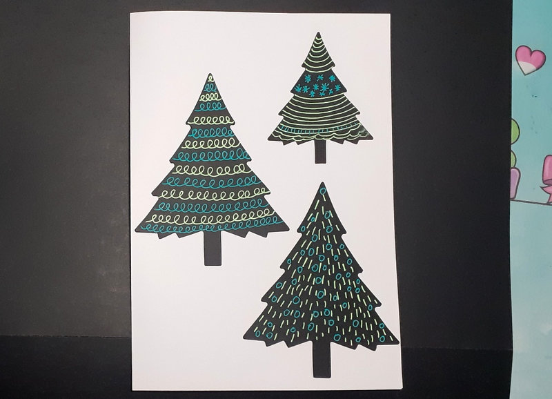 388-Noël et Nouvel An-Carte sapins 1 (50)