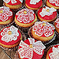 Cupcakes dentellés 