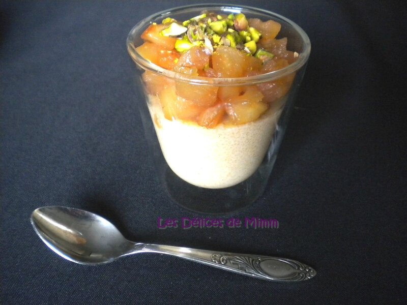 Polenta vanillée et pommes caramélisées