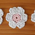 Débardeur en granny fleurs de cerisier