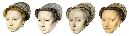 La coiffure française vers 1565-1570